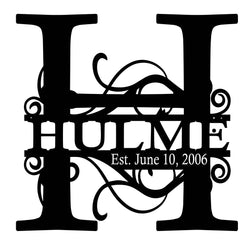 H Monogram with established date
