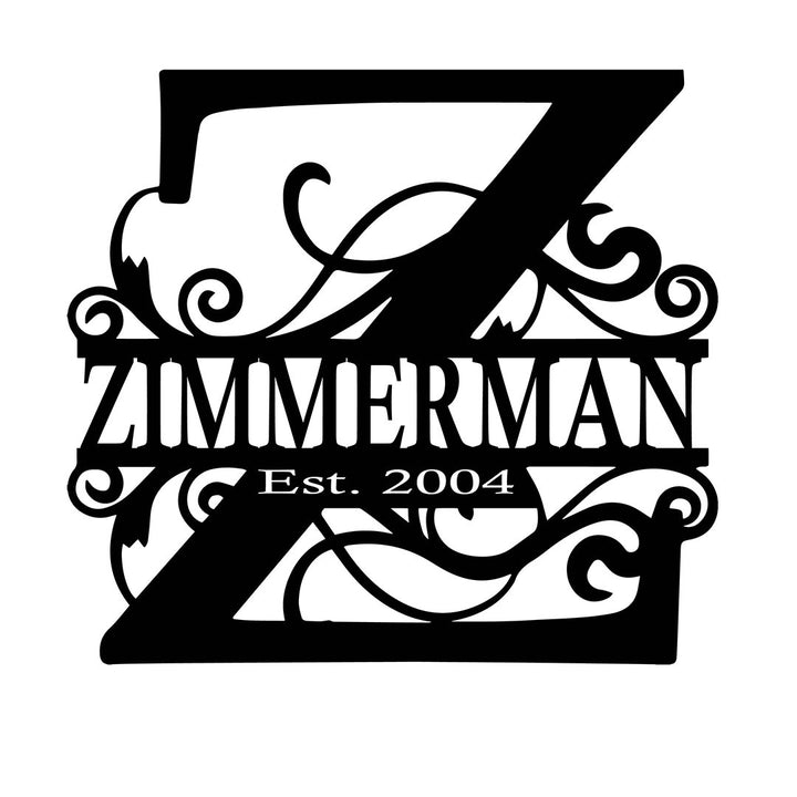 Z Monogram with established date