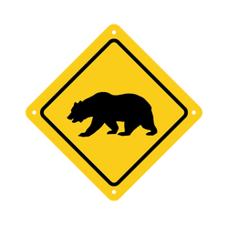 Bear Road Sign