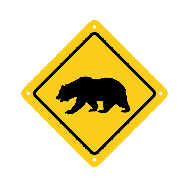 Bear Road Sign