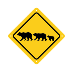 Bear Family Road Sign