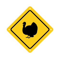 Turkey Road Sign
