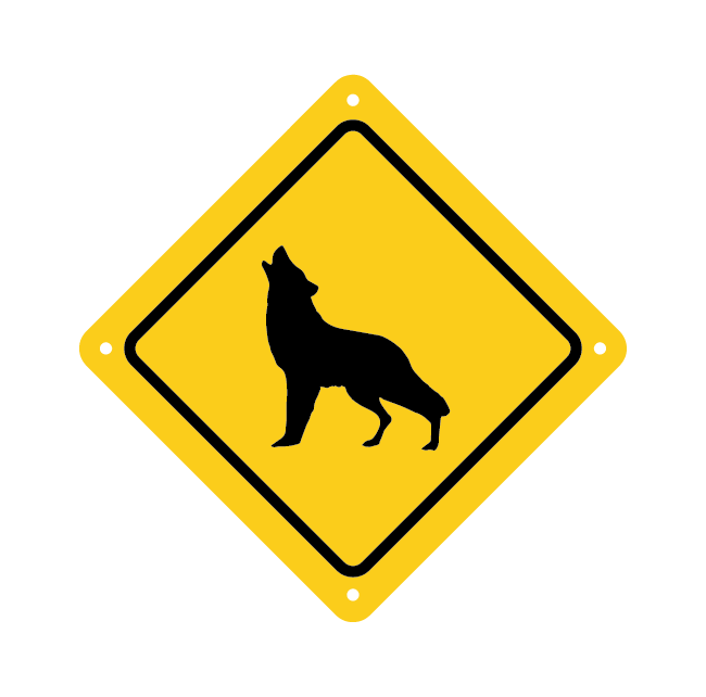 Wolf Road Sign